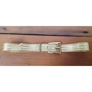 Vintage 70s 80s Disco Goldtone Mesh Metal Forstner Womens Belt S-XS 28"